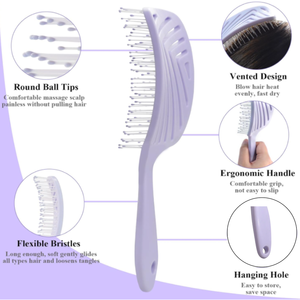LushSilk™ Detangler Brush for Wet & Dry Hair