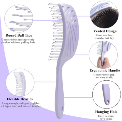 LushSilk™ Detangler Brush for Wet & Dry Hair